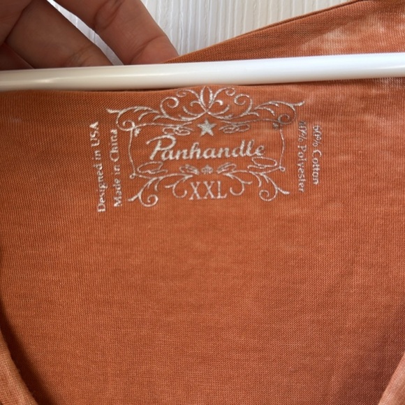 Panhandle Women’s Boho Embroidered western Long Bell Sleeve Top Neutral XXL - Picture 6 of 13